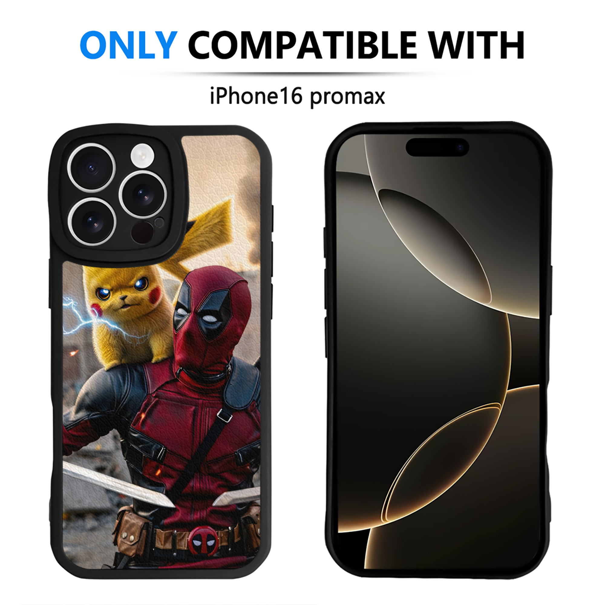 （画像用） Deadpool デッドプール 【iPhone 16シリーズ対応】シリコンスマホケース（レザー調） 材質：シリコン